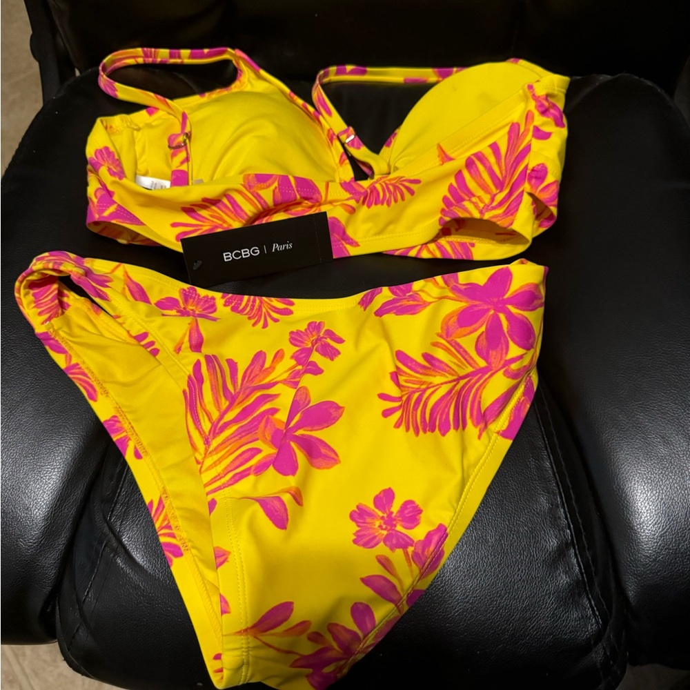 Bikini modest coverage.